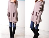 Windflower - flowing asymmetrical tunic dress  (Q3102)