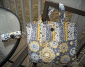 Gray & Gold Market Bag