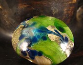 Handmade lampwork dichroic focal bead - Phosphorescence Map