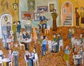 The young bohemians.  Original oil painting by Vivienne Strauss.