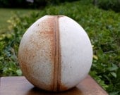 Handmade Stoneware Vase - earthtones, rustic, mountain cabin, earthy, oval, circle