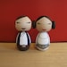 Kokeshi dolls. Princess and pilot  inspired  custom set.