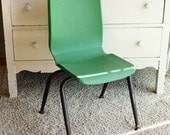 Vintage chair - kids chair - childs chair - molded plastic - kiddie chair - American Desk Mfg Co - stacking