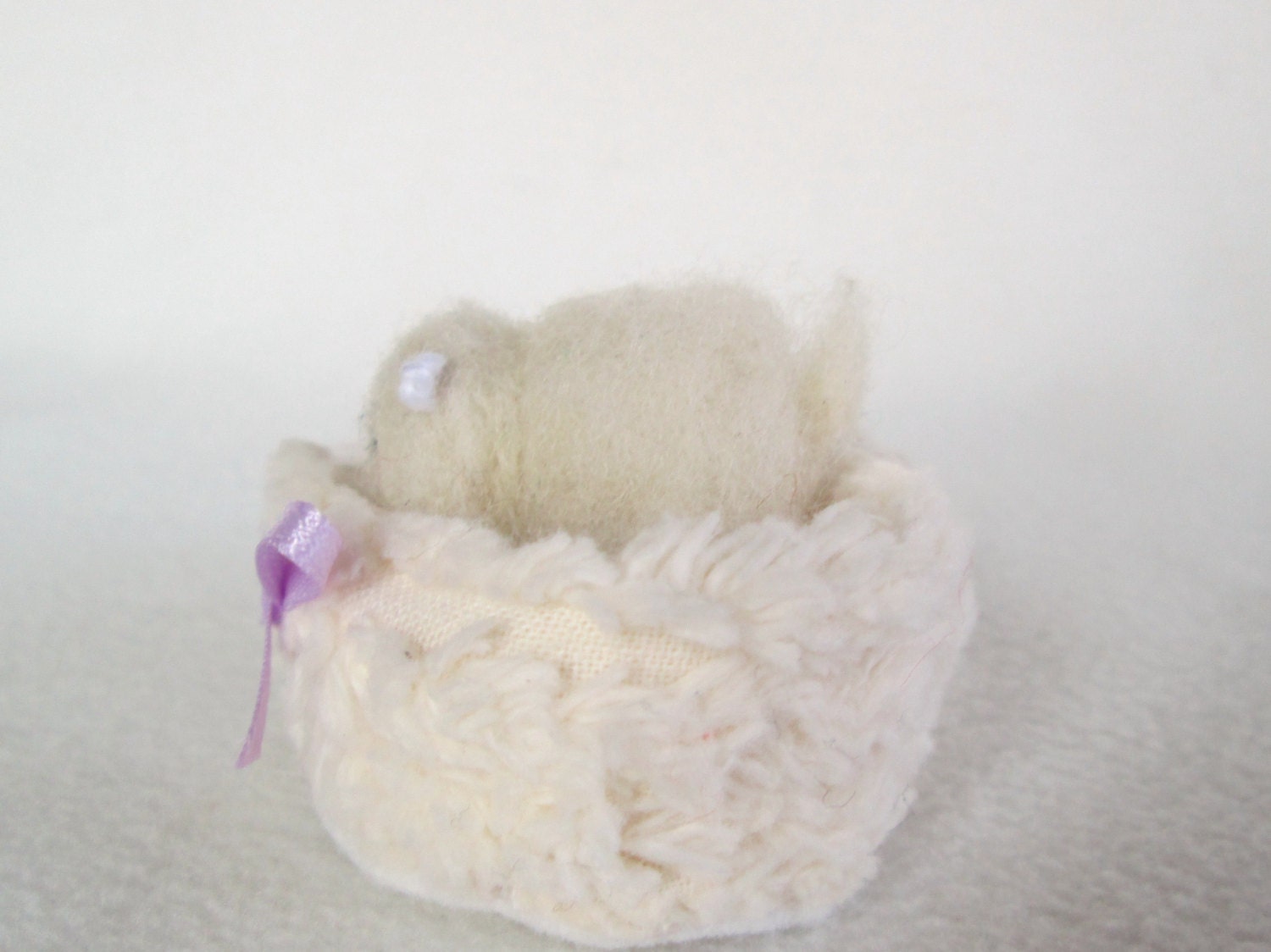 Miniature Felted Felt Cat Kitten Kitty Tiny by Lovinclaydolls Lovin Clay Dolls Artist Lisa Haldeman