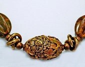 Nepali Copper, Love Knots & Carved Jasper Beads