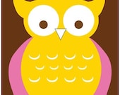 Hippie Chick Owl Birthday Party Game Pin the Beak on the Owl Il_170x135
