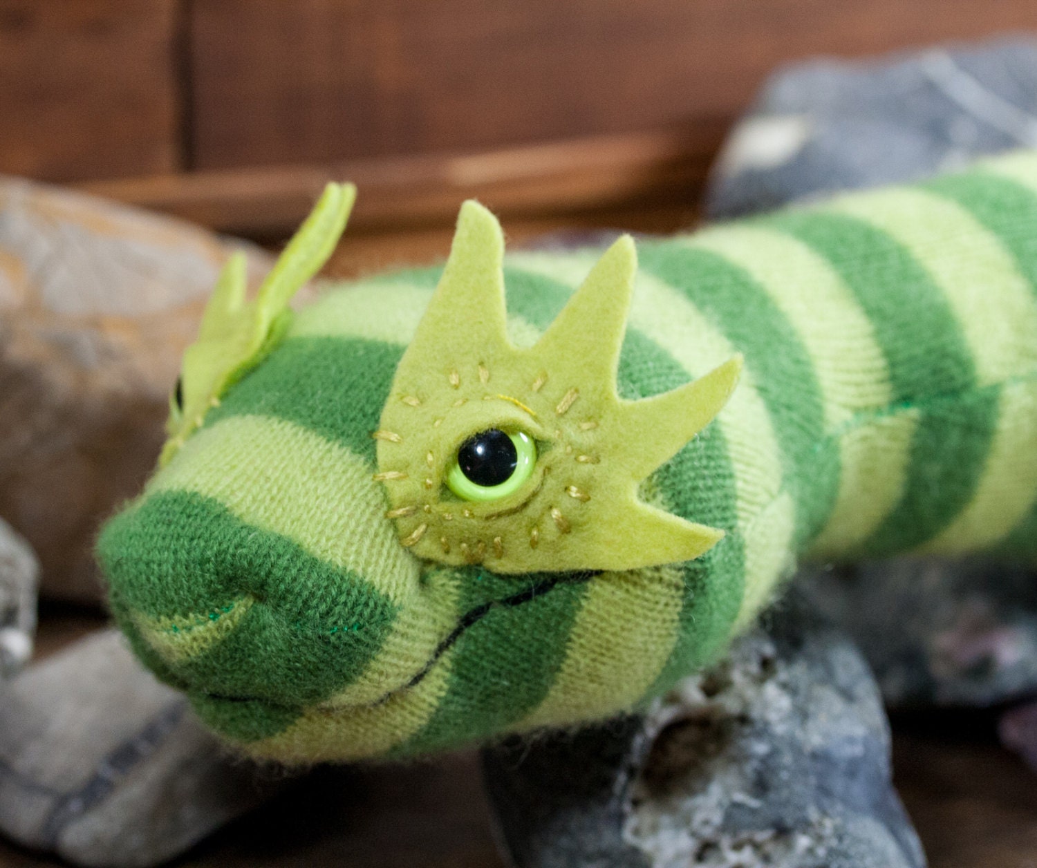 RESERVED Ananta Shesha Eyelash Viper Snake Serpent  in recycled cashmere