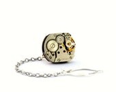 Steampunk Tie Tack - Handsome Mens Tie Pin - Vintage Clockwork Tie Tac Steampunk Jewelry Design PROMPTLY SHIPPED By London Particulars