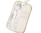 Vogue Wedding Tag Retro Wedding 1920's Bride Vogue Bride Wedding Tags
