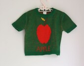 Vintage girls sweater apple  2/3T