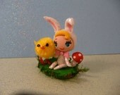 Custom Order for Kasey Miniature Letter Box Figurine April Girl