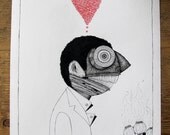 Blissful Spill And The Dark Corner That Spawned It (ORIGINAL DRAWING)