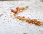 Hessonite Garnet Briolette AAA Rust Orange Smooth Heart 4.5mm 1/2 Strand Wholesale