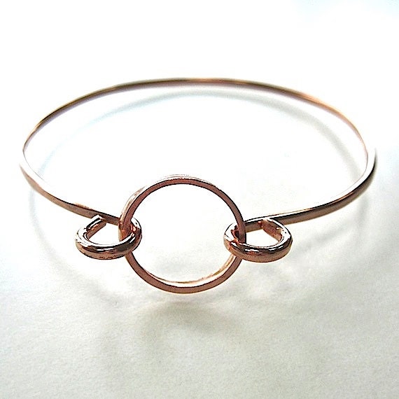 Simple Copper Bangle Bracelet Simple Minimalist Eco Friendly Artisan Metalwork