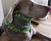 MOD DOG Crocheted Dog Cowl in Astro Turf