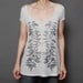 Womens Deep Scoop T shirt - Twig Vine Spring Fashion Loose fit T-Shirt - Heather Grey Alternative Apparel T shirt