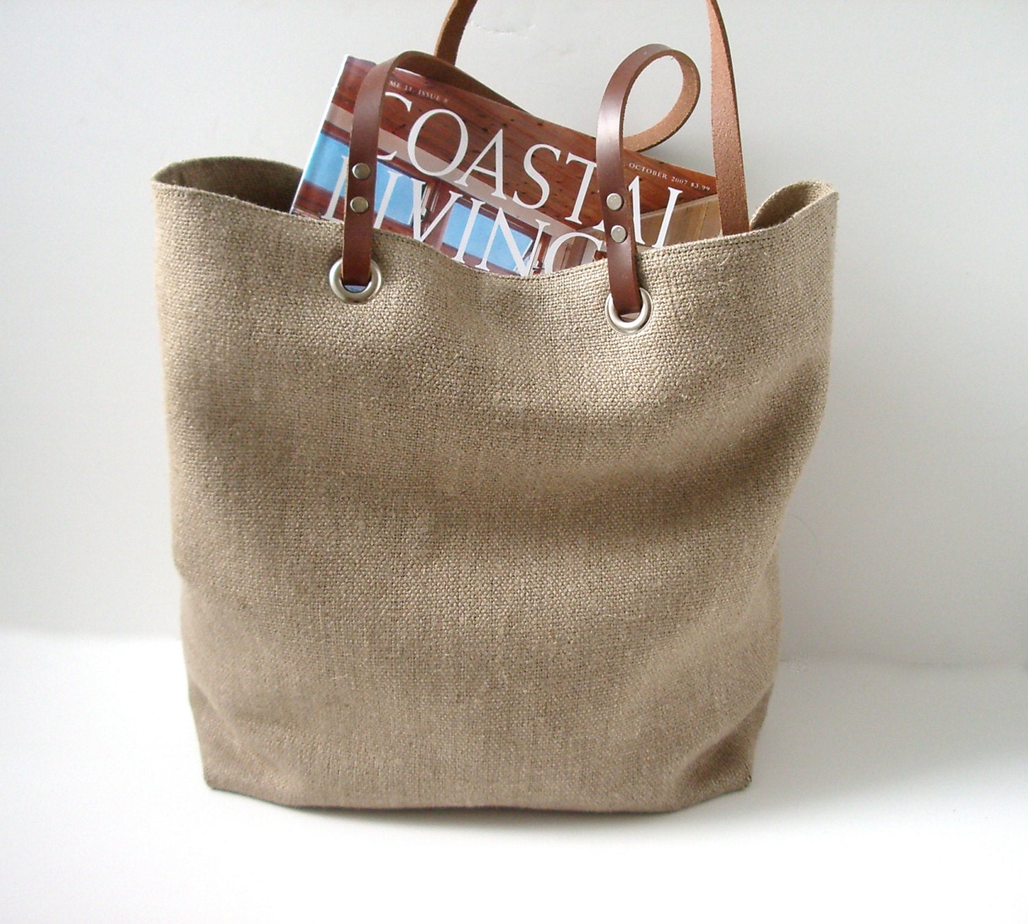 Woven Tote Bag, Linen Tote, Jute Tote, Beach Bag, Casual, Simple Tote Bag for Women