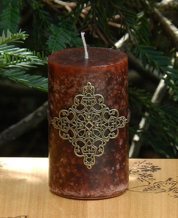 Elizabeta . Medieval Alchemy Pillar Candle . by WhiteMagickAlchemy