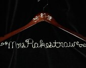 Personalized wedding hanger Dress hanger Wedding Hanger Mrs hanger