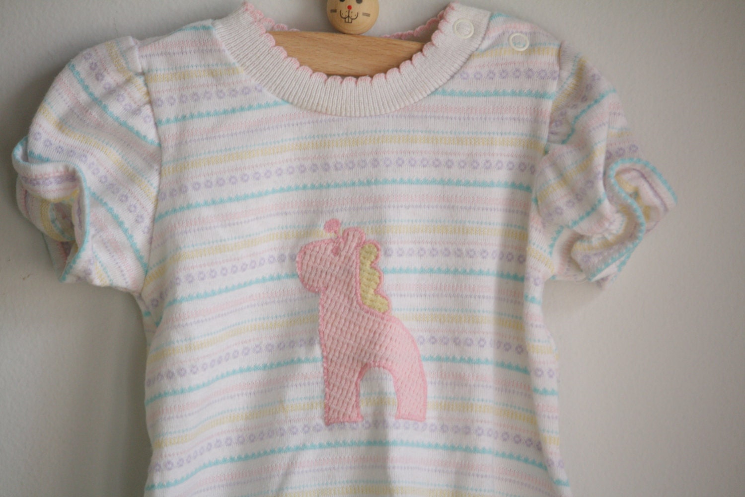 Vintage Heath-tex Giraffe Onesie size 18 Months