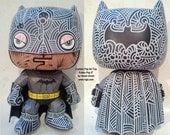 9" tall Custom Vinyl Funko Pop Art Toy - Mega Batman by Howie Green