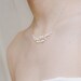 Freshwater Pearl and Crystal Delicate Bridal Necklace by Virginiageigerjewels