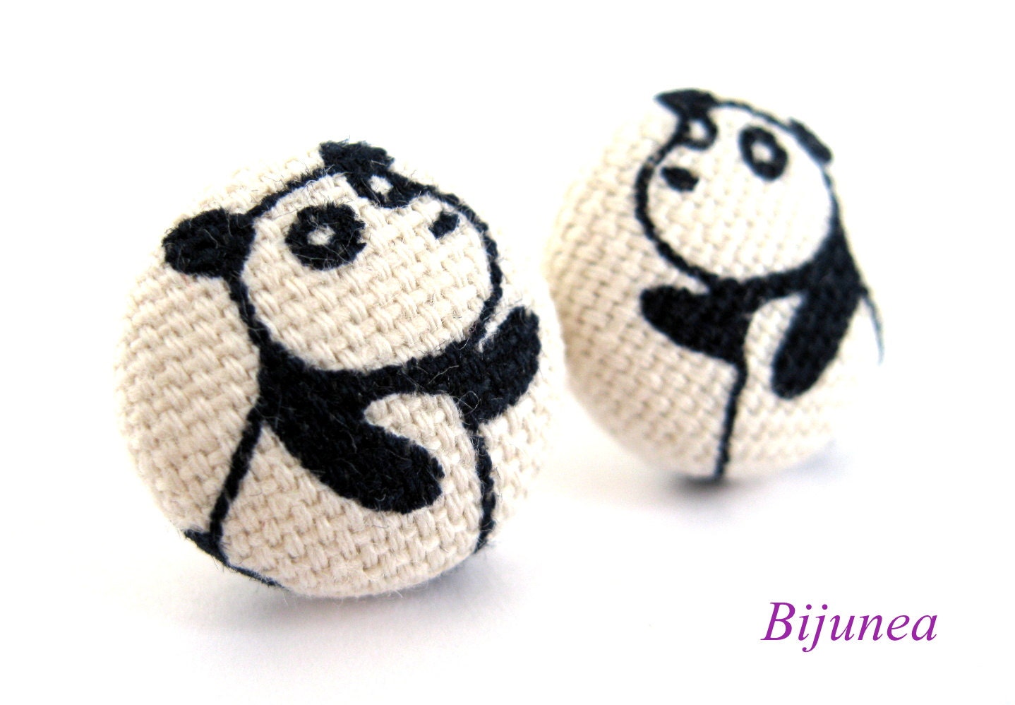 Panda earrings - Panda stud earrings - Panda studs - Panda post earrings - Panda posts sf983