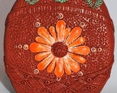 Pysanka Easter Egg Clay Tile Relief  by Tanya Besedina