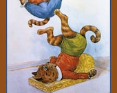 Gymnastic Cats Refrigerator Magnet -  FREE US SHIPPING