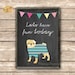 Cute Pug - let's have fun today - typography poster print on chalkboard background