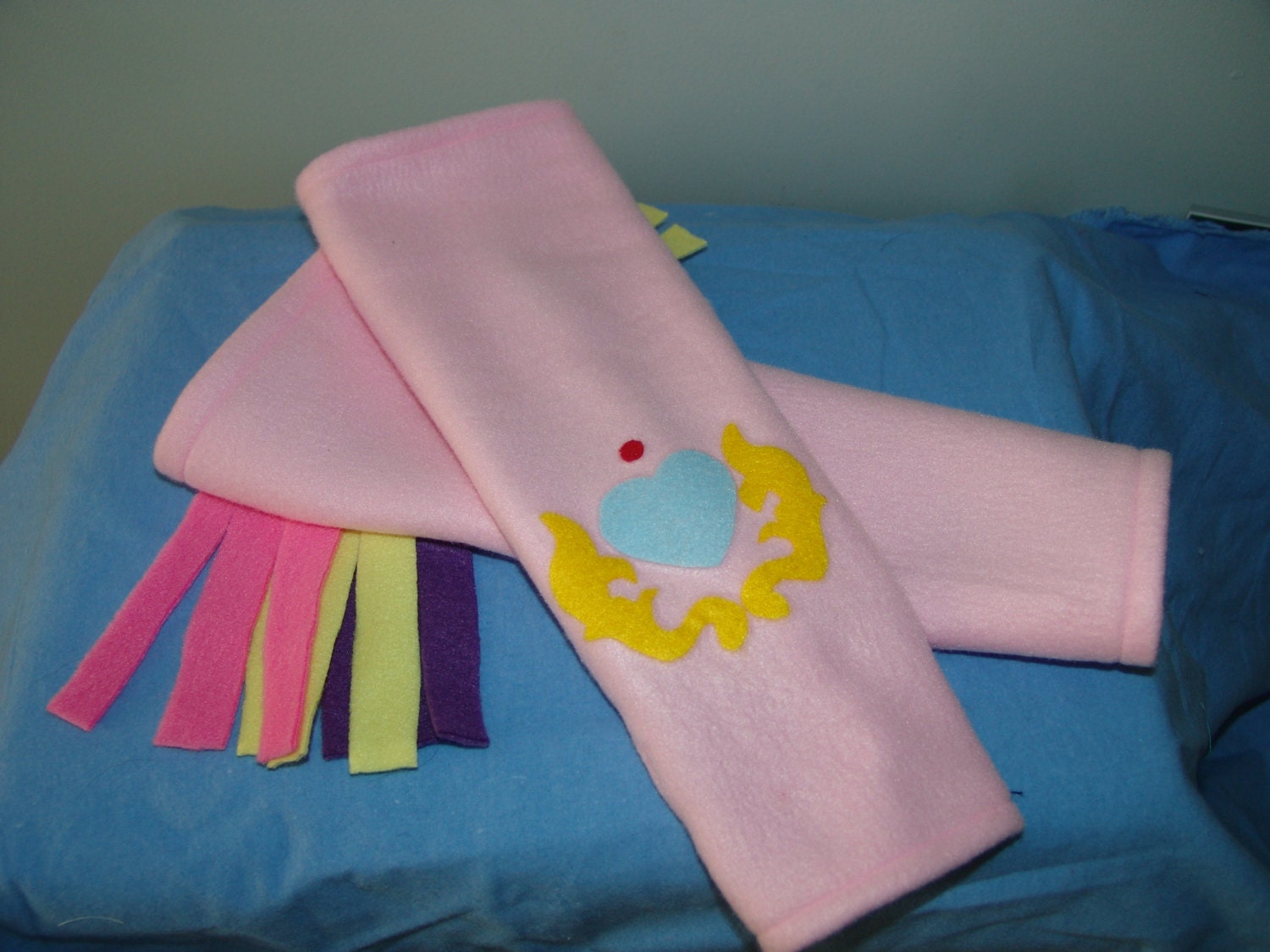 My Little Pony PRINCESS CADENCE inspired fleece ARMWARMERS Friendship is Magic MlP FiM