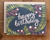 Birthday Fern Illustrated Card