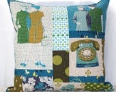 Retro Home Decor Quilted Pillow
