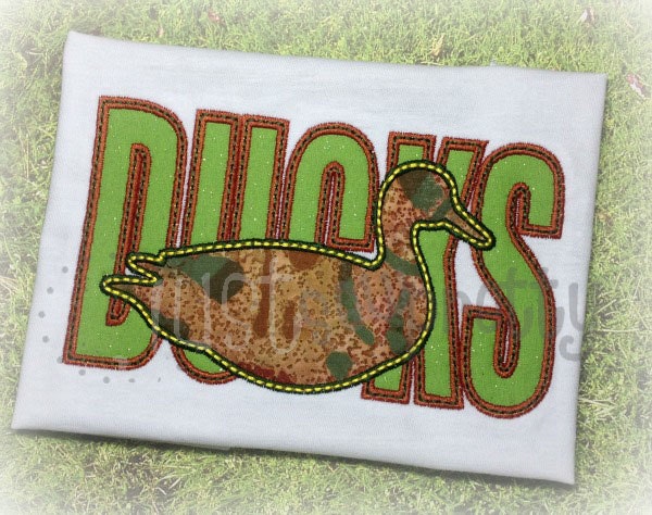 Ducks Sillouette Embroidery Applique Design