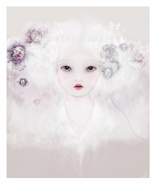 Butterfly Net - Digital Illustration Art Print 10x8
