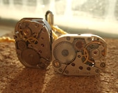 Steampunk Cufflinks - big rectangular