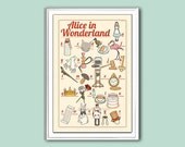 Alice in Wonderland: the illustrated ABC 6x4 inches small print