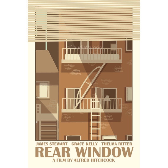 Movie poster Rear Window 12x18 inches retro print