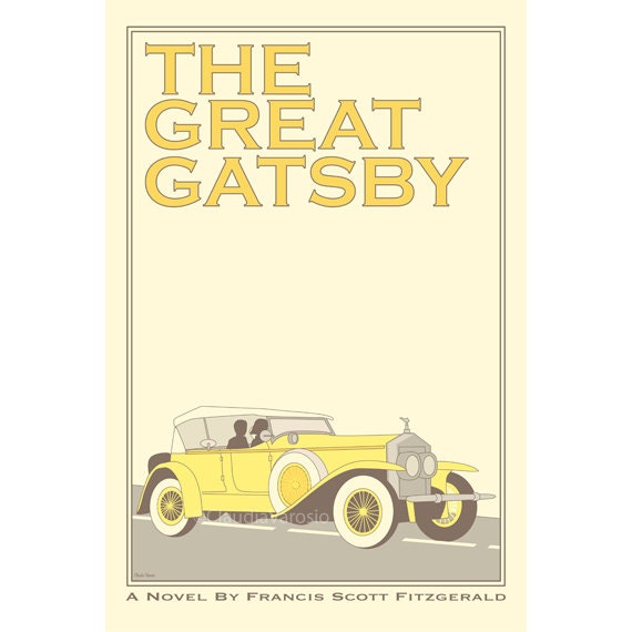 The Great Gatsby 6x4 inches retro small print