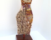 Art doll III, fiber art soft sculpture