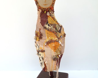 Art doll II, fiber art soft sculpture