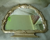 Vintage Gold Gilt Ornate Mirror Hollywood Regency Retro 1950s Mid Century