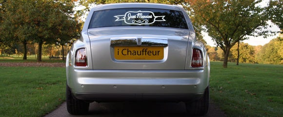 Just Married Banner vinyl decal wedding car