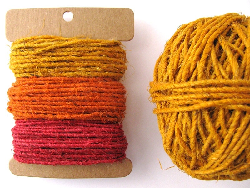 Hemp Twine / Eco-Friendly String / 3 Colour Sample Pack / 2mm Thick / 12 Metres Total / Fair Trade