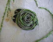 Zipper Flower Green Zipper Brooch Pin Corsage For Anywhere You Can Imagine