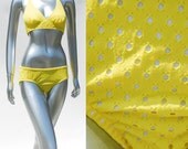 Vintage 1970s Yellow Eyelet Bikini SM