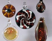 Lampwork Pendants glass jewelry focals - wholesale jewelry supplies - Glass Peace glass pendants (5092)