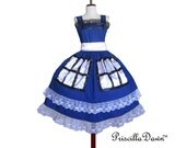 NEW TARDIS Box Office Tea Dress DR Hoo Custom In Your Size PriscillaDawn Spring 2013 Collection.