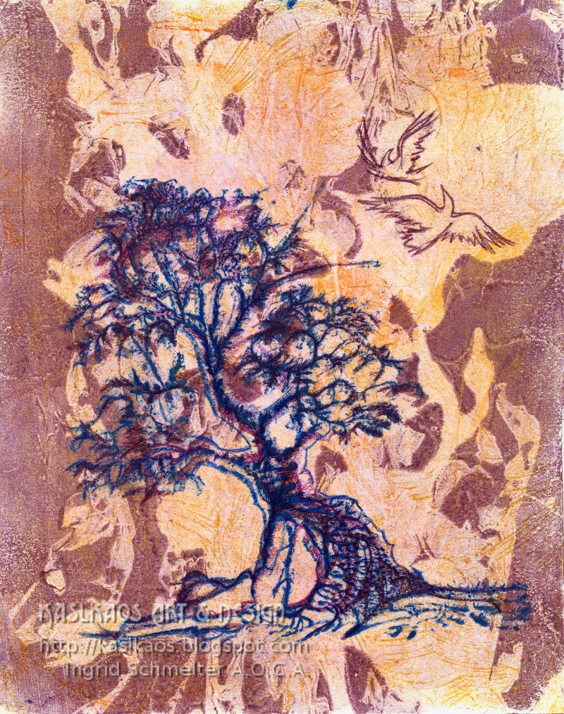 Original Abstract Nature Art Printmaking Wall Art Wall Decor