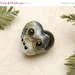 ON SALE 40% OFF Ravens Stardust Heart Focal Bead - Handmade Glass Lampwork Bead -11832605
